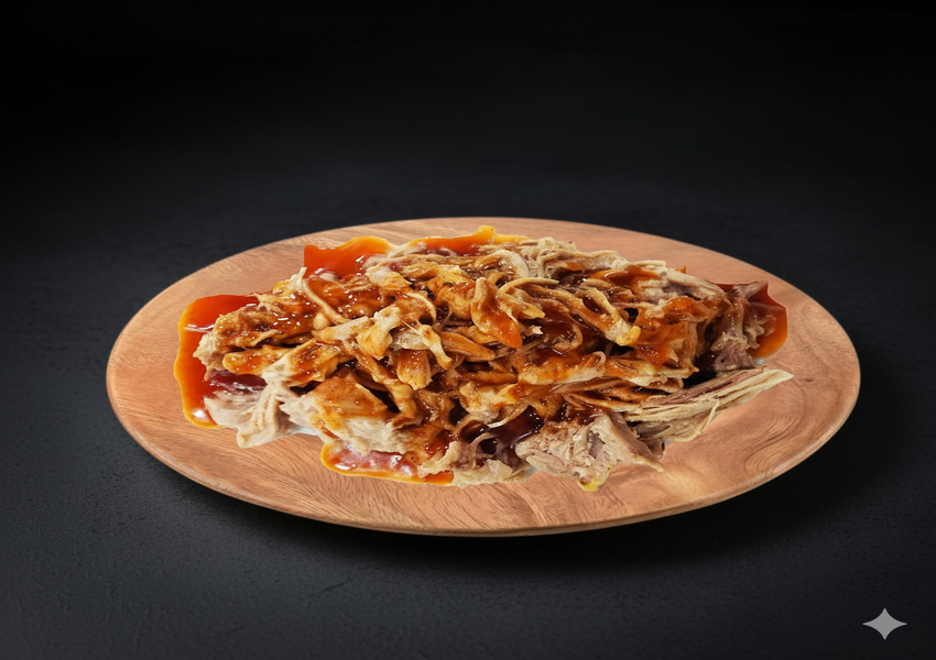PULL PORK COCINADO CON SALSA BBQ 500 GRS  AL VACIO CONGELADO